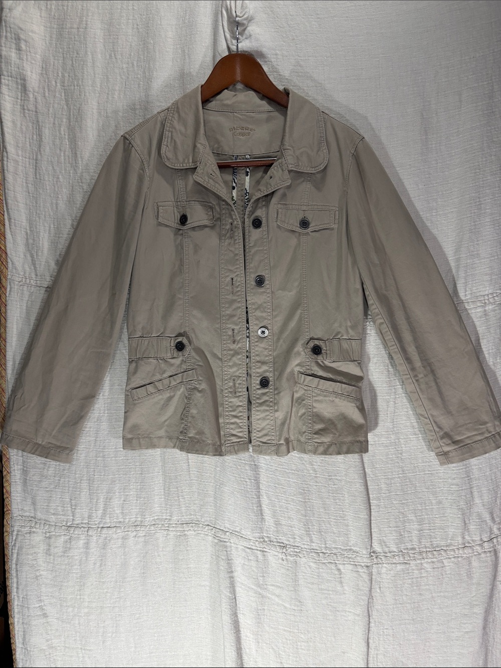 Riders by Lee Copper Collection Light Taupe Women's Utility Jacket M CottonBlend